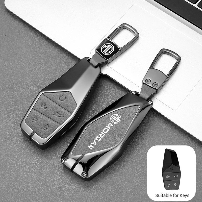 Chargez l&#39;image dans la visionneuse de la galerie, MG 360° Full Metal Protection + PU Leather Car Key Fob Case Cover For MG5, MG6, MG7, ZS, HS, ONE
