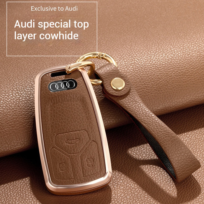 Cargue la imagen en el visor de la galería, Audi 360° All Inclusive Car Key Fob Case Cover For A3, A4, A5, A6, A7, A8, Q2, Q5, Q7, Q8, e-tron
