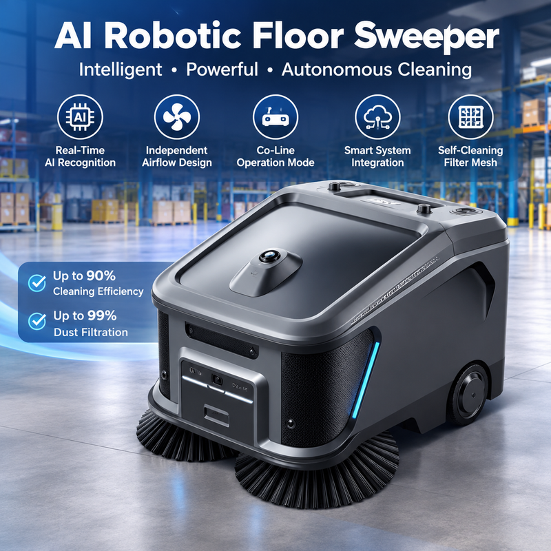 Load image into Gallery viewer, BR700C AI Smart Industrial Cleaning Robot Warehouse Office Automatic Robotic Floor Sweeper APP Control
