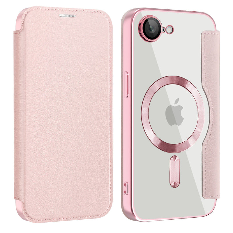 Chargez l&#39;image dans la visionneuse de la galerie, [Magsafe Compatible][With Card Slot] Apple iPhone 16e Golden Shield Magnetic Flip Leather Case - Polar Tech Australia
