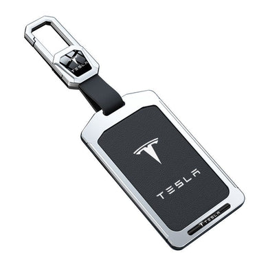 Tesla Alloy-Framed Leather Card Key Case for Model 3 & Model Y