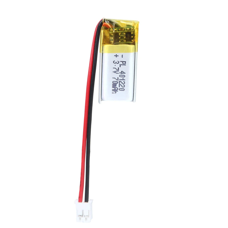 Cargue la imagen en el visor de la galería, [PH2.0-JST Connector][401220] Universal 70mAh 3.7V Rechargeable Li-Ion Lithium Polymer Battery - Polar Tech Australia
