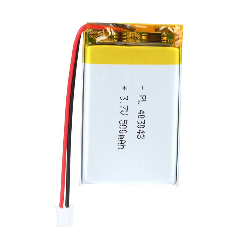 Cargue la imagen en el visor de la galería, [PH2.0-JST Connector][403048] Universal 500mAh 3.7V Rechargeable Li-Ion Lithium Polymer Battery - Polar Tech Australia
