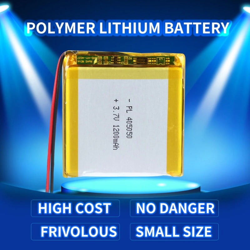 Cargue la imagen en el visor de la galería, [PH2.0-JST Connector][405050] Universal 1200mAh 3.7V Rechargeable Li-Ion Lithium Polymer Battery - Polar Tech Australia
