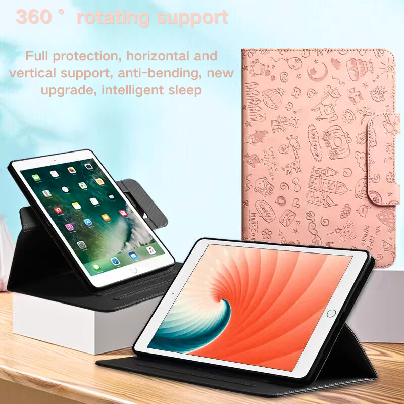 Load image into Gallery viewer, Apple iPad 5/6 9.7&#39;&#39; 5/6th Gen (2017/2018) Smart 360° Degree Rotate Stand Leather Case - Polar Tech Australia
