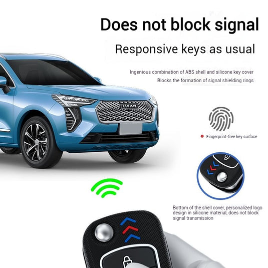 Great Wall Matte ABS Silicone Car Key Fob Case Cover For Haval, Wingle, M4, C30