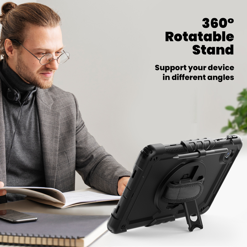 Load image into Gallery viewer, [Built-in 360° Rotating Hand Strap &amp; Stand] Lenovo Idea Tab 11” 2025 (TB336FU/TB336ZU) Shockproof With Screen Protector Pencil Holder Heavy Duty Series Case - i-Station Mobile Phone &amp; Electronic Device Repair and Accessories
