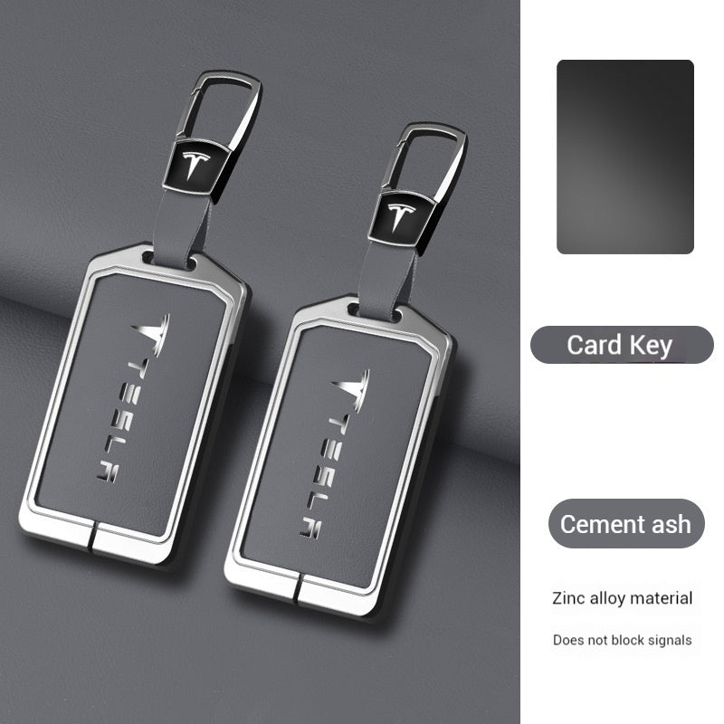 Chargez l&#39;image dans la visionneuse de la galerie, Tesla Zinc Alloy + Leather Card Key Case for Model 3 &amp; Model Y
