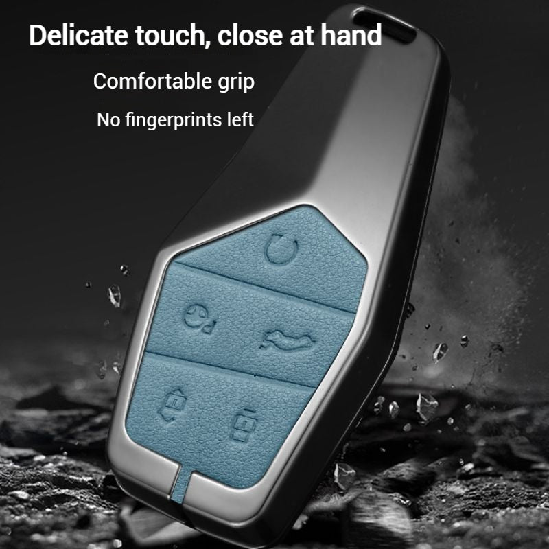 Chargez l&#39;image dans la visionneuse de la galerie, MG 360° Full Metal Protection + PU Leather Car Key Fob Case Cover For MG5, MG6, MG7, ZS, HS, ONE
