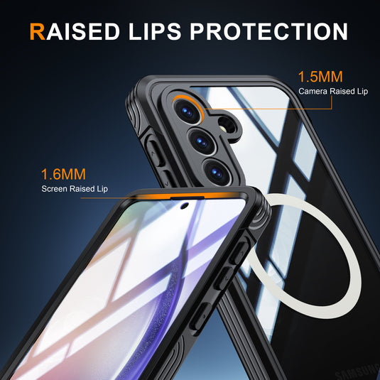 [Magsafe Compatible] Samsung Galaxy A36 & A37 & A56 - 9H Glass Three-proof Full Cover Heavy Duty Series Case - Polar Tech Australia