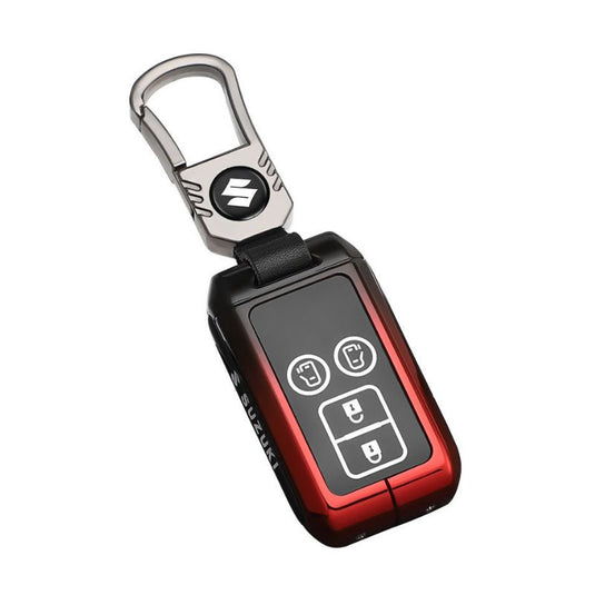 Suzuki Zinc Alloy + Silicone Car Key Fob Case Cover For Dzire, Ertiga, Vitara, Brezza, Baleno, HustlerJimny,
