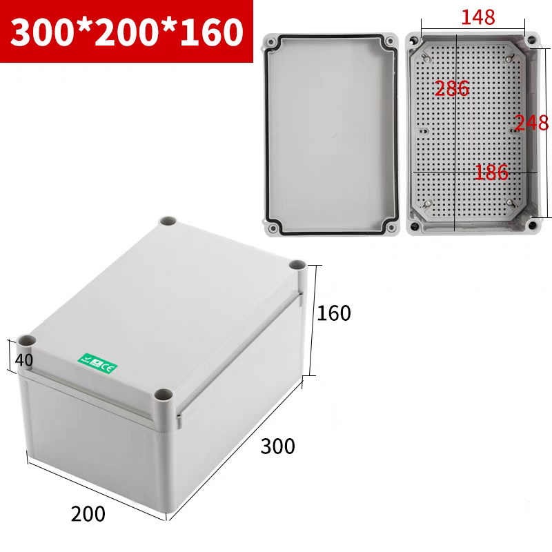 Load image into Gallery viewer, [With Grid] Large Size IP67 Waterproof indoor &amp; outdoor ABS Plastic Electrical Junction Box Enclosure Box - Polar Tech Australia
