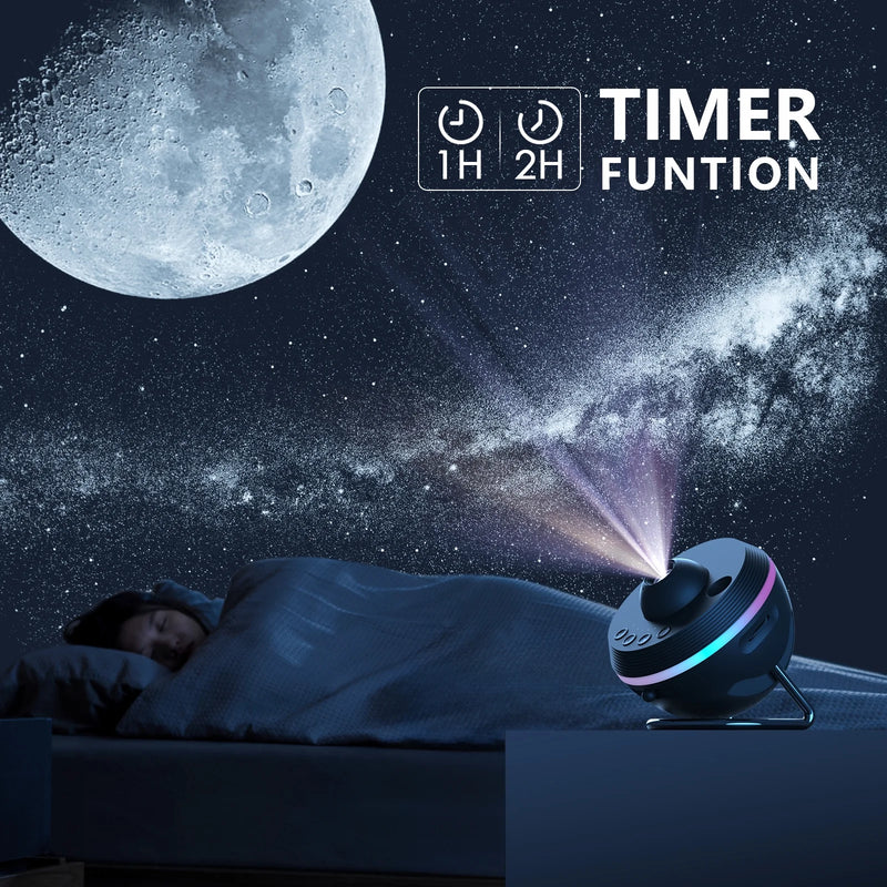 Load image into Gallery viewer, Star Projector, 360 Rotatable Galaxy Projector Wtih Timer,4K 13 HD Film Discsfor Bedroom, Night Light Projector for Kids &amp; Adults Bedroom Christmas Decor - Polar Tech Australia
