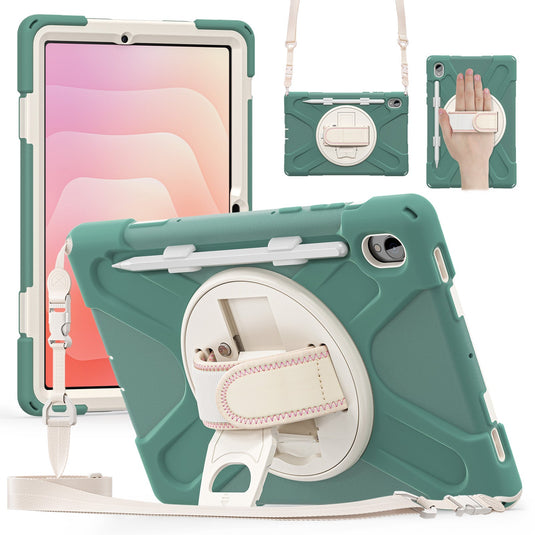 Samsung Galaxy Tab S11 (2025) 11" - Heavy Duty 360 Degree Rotate Stand Hand Strap Case With Shoulder Strap - i-Station Mobile Phone & Electronic Device Repair and Accessories