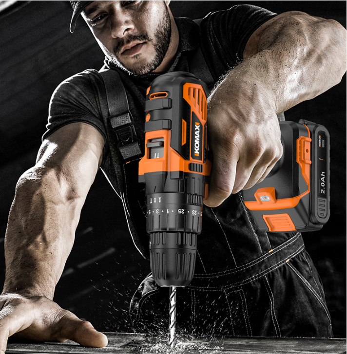 Load image into Gallery viewer, [Battery + Charger Kit] Komax 21V V8 High Power Electric Rechargeable Cordless Drill
