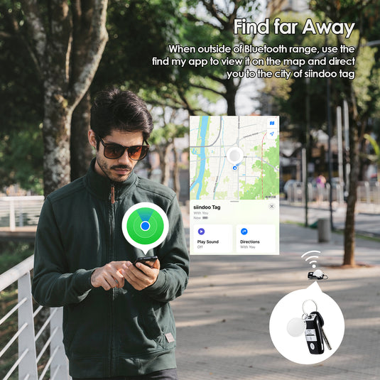 [Siindoo]  AirTag Mini GPS Tracker Smart Tag Luggage Wallet Pet Key Finder - Polar Tech Australia