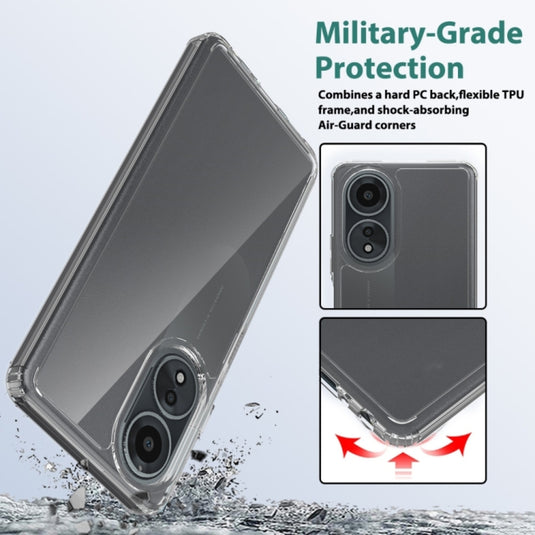 OPPO A78 4G (CPH2565) - Transparent TPU + Acrylic Anti-Drop Phone Case - Polar Tech Australia