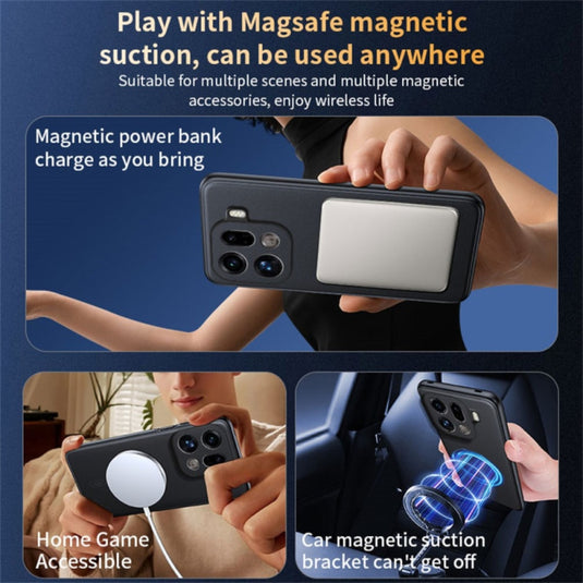 OPPO Find X9 - Leather Magnetic Shockproof Case