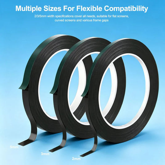 [HX1] Relife 10M Green Film Black Foam Double-Sided Tape for Mobile Phone Screen Sealing Repair - 5Pcs