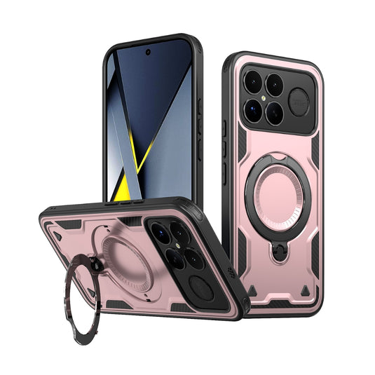Xiaomi Poco X8 Pro Max - TPU+PC 2-in-1 Material Shockproof Protective Case with Metal Rotating Stand - Polar Tech Australia