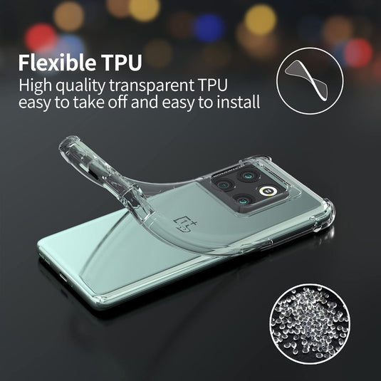 OnePlus 1+10T - AirPillow Cushion Transparent Soft Clear TPU Four Corners Protective Case - Polar Tech Australia