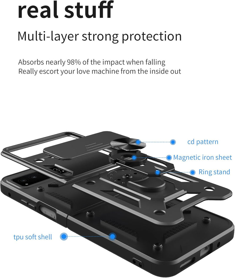 Chargez l&#39;image dans la visionneuse de la galerie, [Sliding Camera Cover][Built-in Stand] Motorola Moto Razr 40/Razr 2023 - Military Grade Hard PC Rugged Heavy Duty Case - Polar Tech Australia
