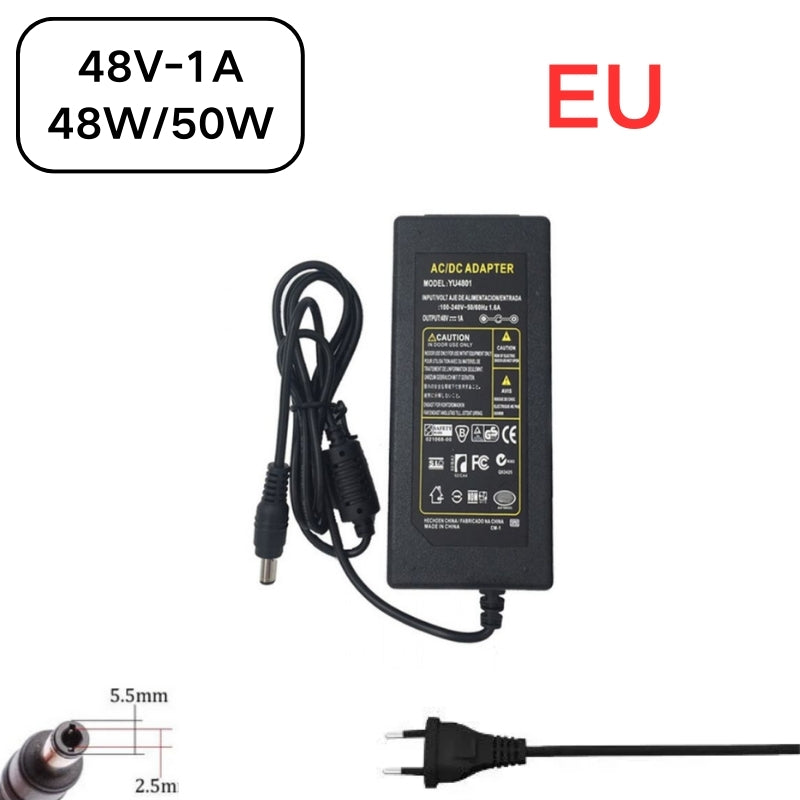 Load image into Gallery viewer, [48V-1A/1.04A][5.5x2.5] Universal Computer/Monitor/CCTV POE Switch - Power Supply Adapter Wall Charger - Polar Tech Australia
