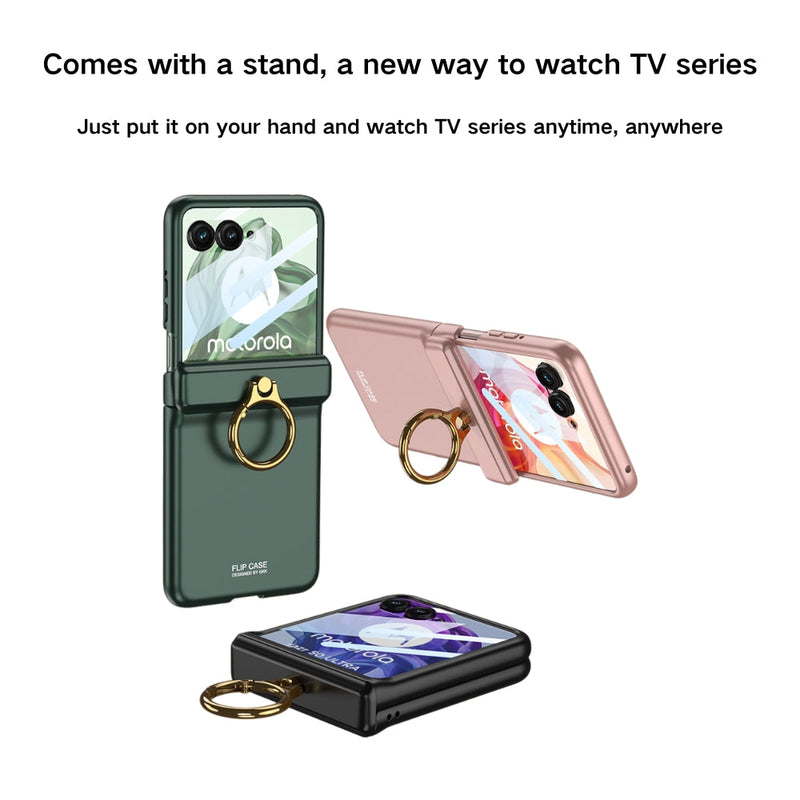 Chargez l&#39;image dans la visionneuse de la galerie, [With Ring Stand] Motorola Razr 50/Ultra - Magnetic Hinge Shockproof Phone Case - Polar Tech Australia
