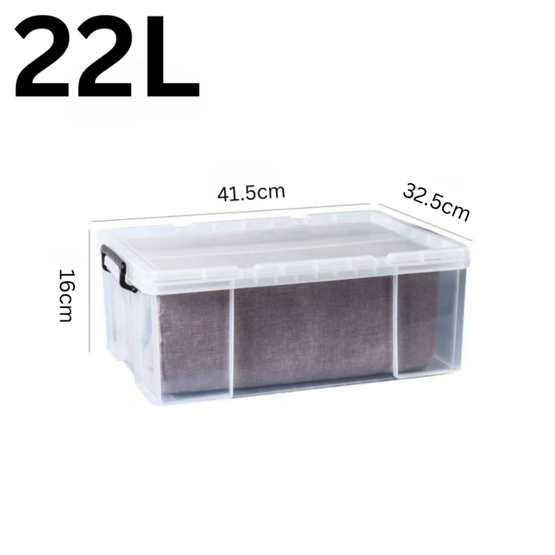 Load image into Gallery viewer, [22L] Heavy Duty Extra Thick Clear Food Grade Stackable Plastic Storage Bins Container Box With Lid - Polar Tech Australia
