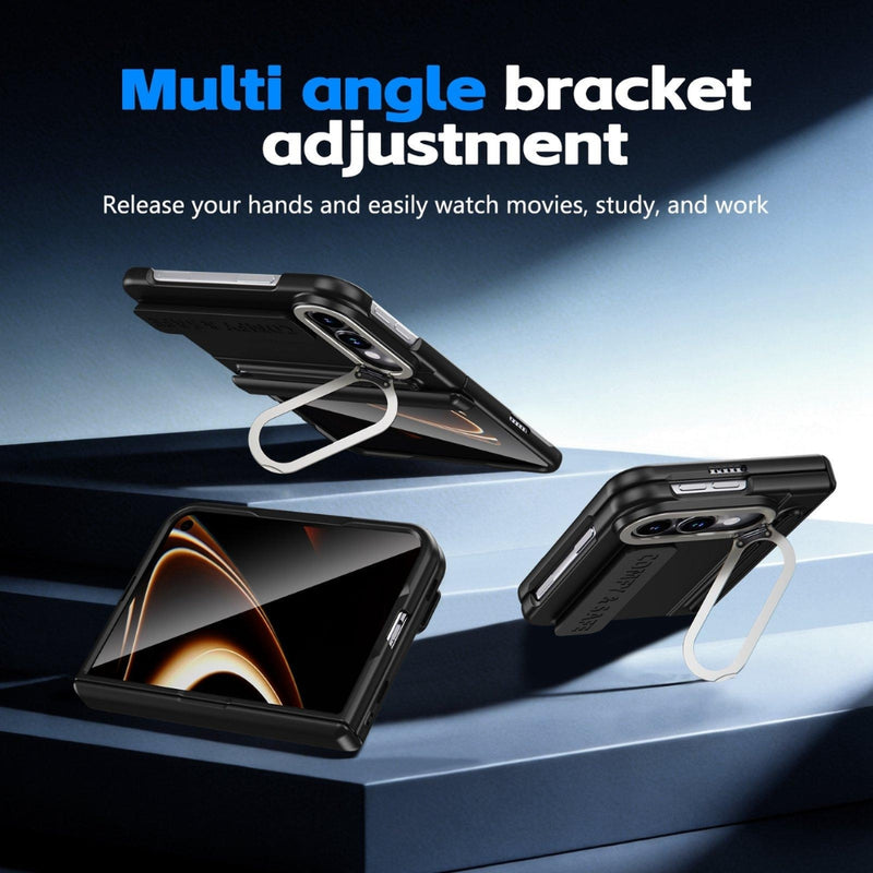 Chargez l'image dans la visionneuse de la galerie, Apple iPhone Ultra / Fold - Film Integrated Lens Frame Bracket Phone Case with Wristband / Pen
