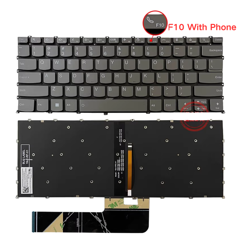 Cargue la imagen en el visor de la galería, Lenovo IdeaPad 5 2-in-1 14IRU9 14IRH9 14Q8X9 14AHP9 Series - Laptop Keyboard With Backlit US English Layout - Polar Tech Australia
