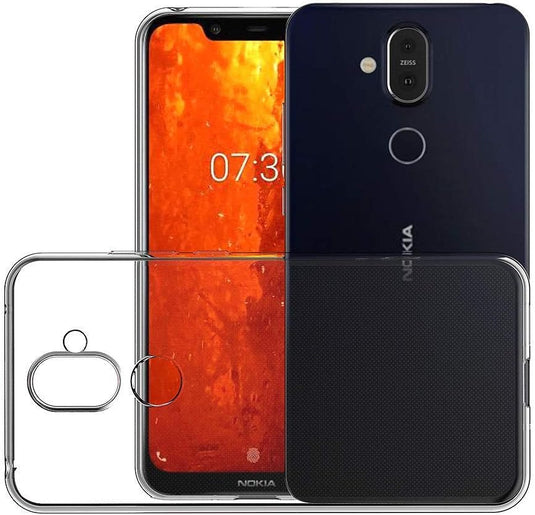 Nokia 8.1 - AirPillow Cushion Transparent Soft Clear TPU Four Corners Protective Case - Polar Tech Australia