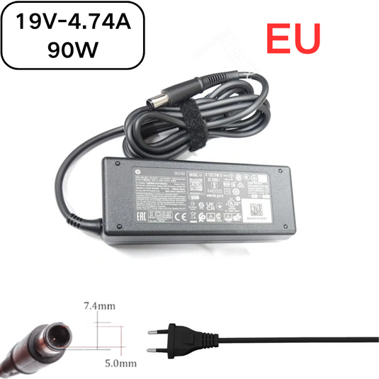 [19V-4.74A/90W][7.4x5.0] HP HP All-in-One 24 PC 24-cb / Desktop 27-cb / ProDesk 600 G6 Desktop Mini PC Series - Laptop AC Power Supply Adapter Charger