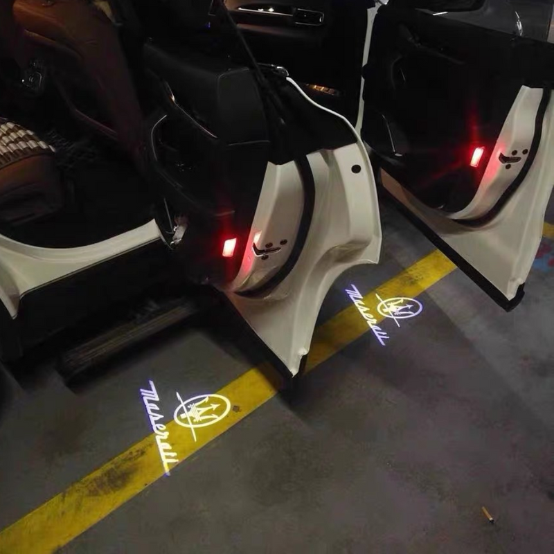 Load image into Gallery viewer, [2 PCS] Maserati Car Door Logo Light Brand Shadow Lights Courtesy Lamp - Polar Tech Australia
