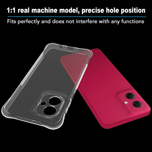 Motorola Moto G55 5G - AirPillow Cushion Transparent Soft Clear TPU Four Corners Protective Case - Polar Tech Australia