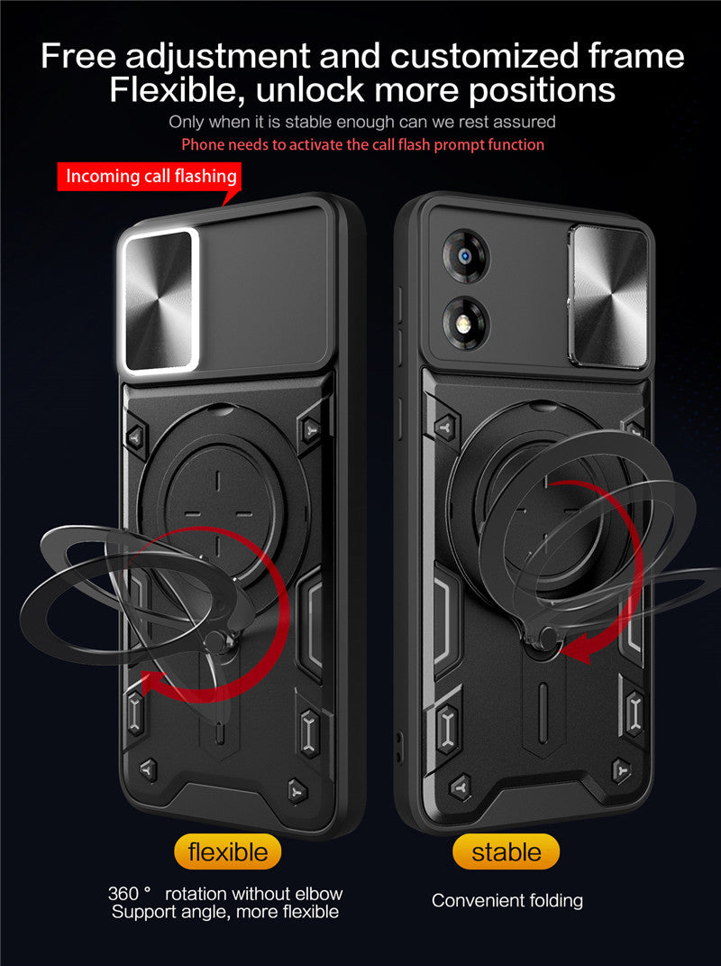 Load image into Gallery viewer, [Ring Rotating Stand][Camera Lens Cover] Motorola Moto E13 - Shield Shockproof Rugged Heavy Duty Case - Polar Tech Australia
