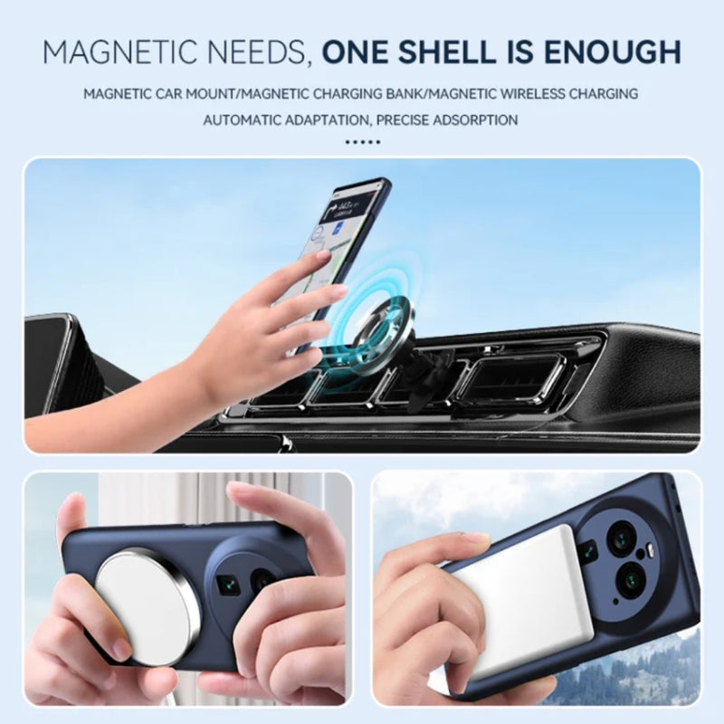 Cargue la imagen en el visor de la galería, [Magsafe Compatible] OPPO Find X6/Pro - Hidden Fold Holder Magnetic Full Coverage Shockproof Phone Case - Polar Tech Australia
