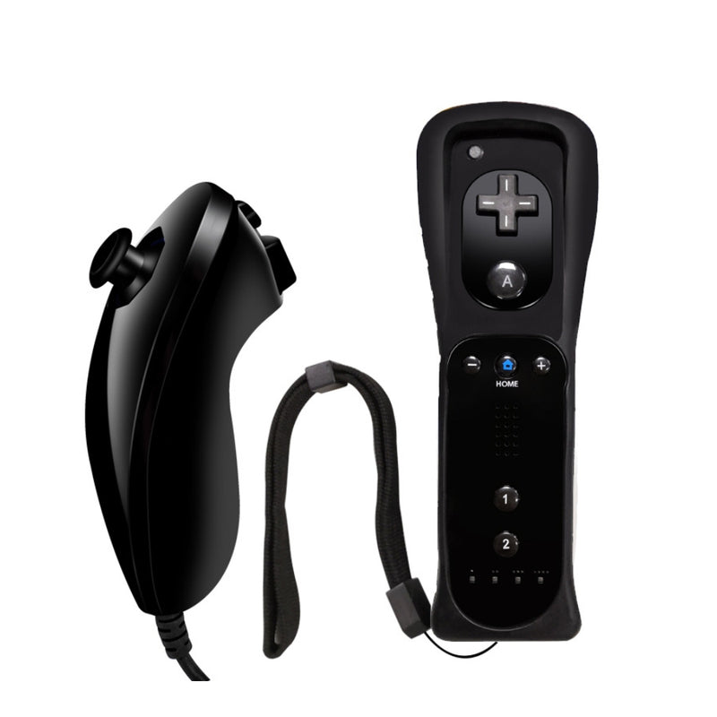 Cargue la imagen en el visor de la galería, Nintendo Wii Game Controllers – Right Remote + Left Nunchuk Controller with Silicone Case and Wrist Strap
