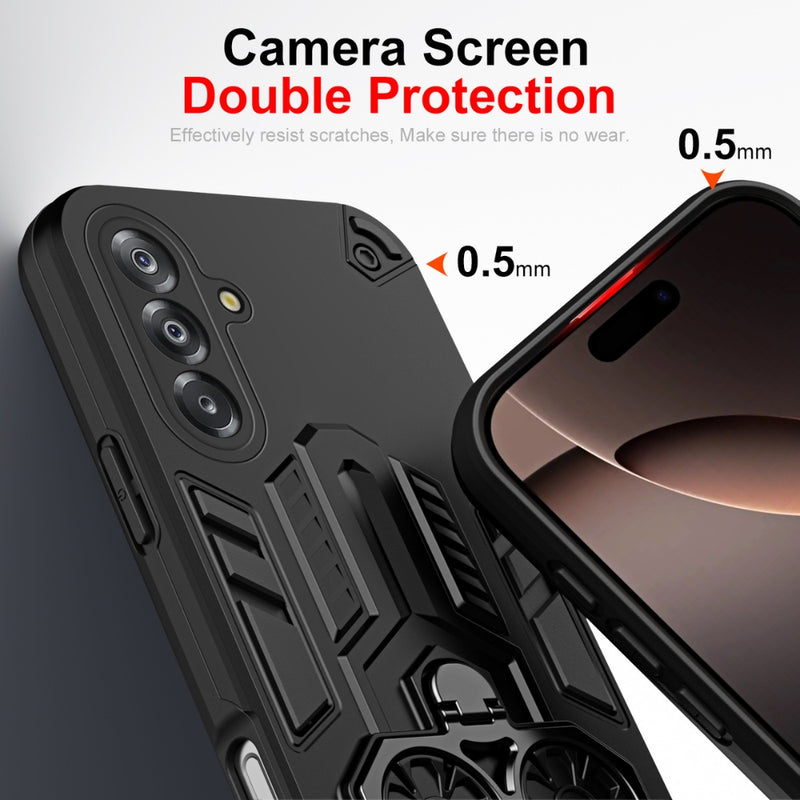 Load image into Gallery viewer, Samsung Galaxy A17 (SM-A176) - Double-Ring Holder PC Hybrid TPU Phone Case

