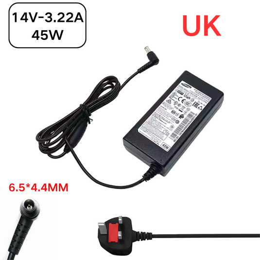 [14V-3.22A/45W][6.5*4.4] Samsung C27F390FHC C27F591FDC C27F591FDE Series - LCD Monitor AC Power Supply Adapter Charger - Polar Tech Australia