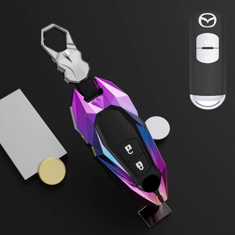 Chargez l&#39;image dans la visionneuse de la galerie, Mazda Zinc Alloy Car Key Fob Cover Case Remote For Mazda 2, 3, 5, 6, CX-3, CX-5, CX-7, CX-9
