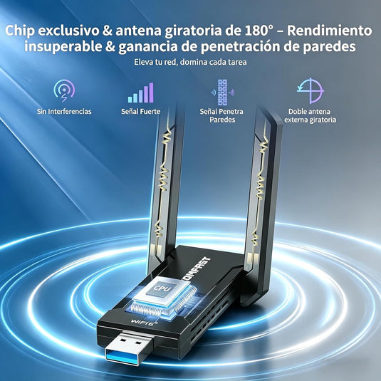 [BE6500] COMFAST WiFi 7 USB Adapter Tri-Band 6500Mbps Wireless Network Adapter with Dual 6dBi Antennas