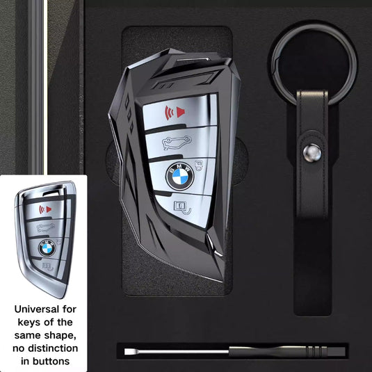 BMW Mecha Style Zinc Alloy Car Key Fob Case Cover For 1, 3, 5, 7 Series,X1, X3, X5, X6, X7