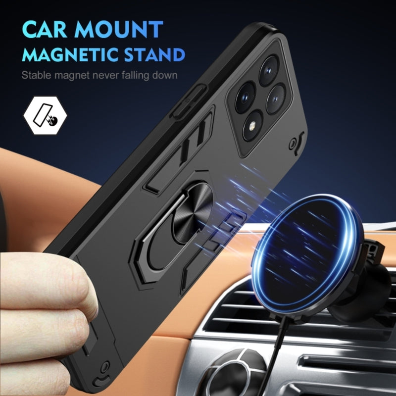 Chargez l&#39;image dans la visionneuse de la galerie, Xiaomi Poco X6 Pro - Shockproof Metal Ring Holder Phone Case - Polar Tech Australia
