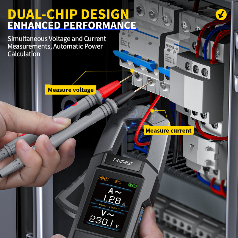 Cargue la imagen en el visor de la galería, [DMC-100] FNIRSI DC AC Current Voltage Clamp Meter Digital Multimeter
