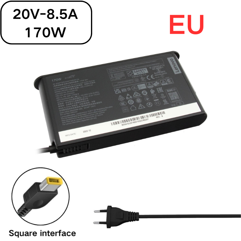 Chargez l&#39;image dans la visionneuse de la galerie, [20V-8.5A/170W][Yellow Square] Lenovo Legion 5 Gaming Laptop AC Power Supply Adapter Charger - Polar Tech Australia
