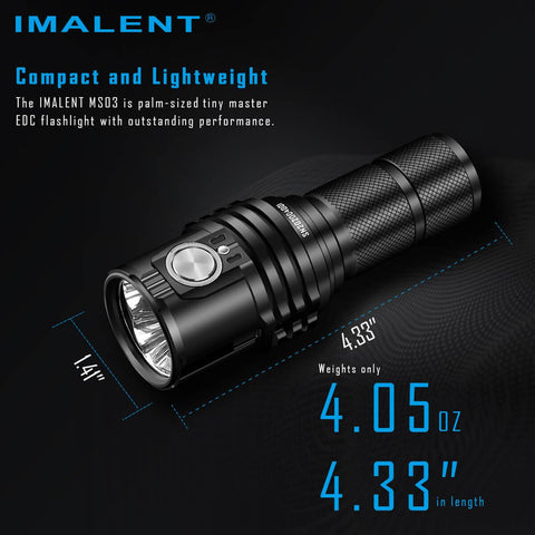 [MS03] IMALENT Brightest Brightest Everyday Carry Flashlight