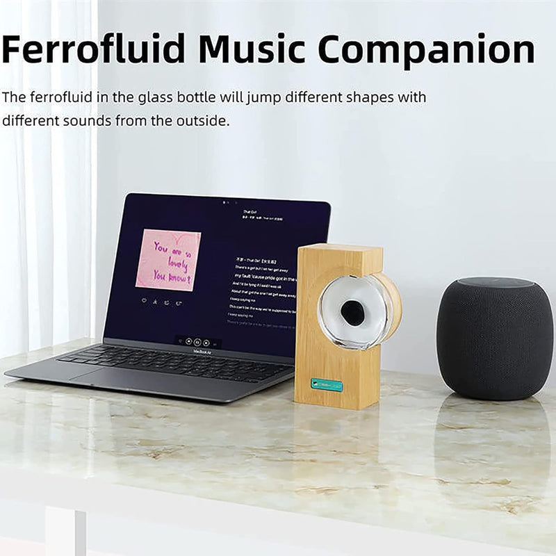 Cargue la imagen en el visor de la galería, Dancing Ferrofluid Music Rhythm Lamp,Ferrofluid Speaker Music Mate,Ferrofluid Display Lamp,Magnet Liquid Toy,Desktop Decor,Teenager Gifts
