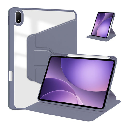 [With Pen Slot] OPPO Pad 5 - Acrylic Transparent Rotating Stand Protective Case - Polar Tech Australia