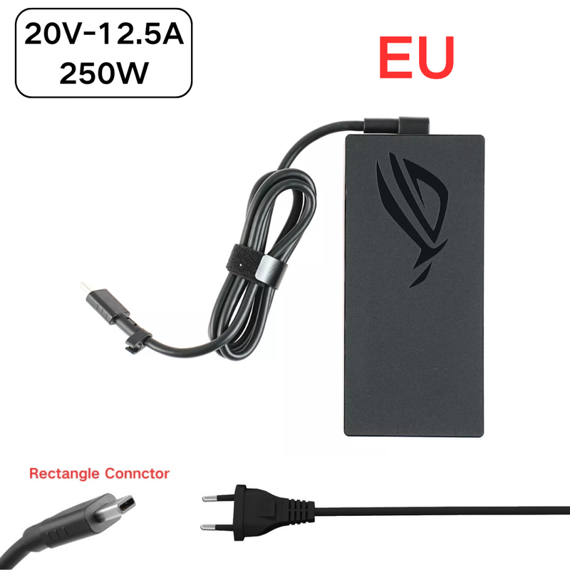 Chargez l'image dans la visionneuse de la galerie, [20V-12.5A 15A/250W 300W][Rectangle Connctor] ASUS ROG Zephyrus G16 GU606 GU606AR GU606AW GU606AX 2026 Series - Laptop AC Power Supply Adapter Charger
